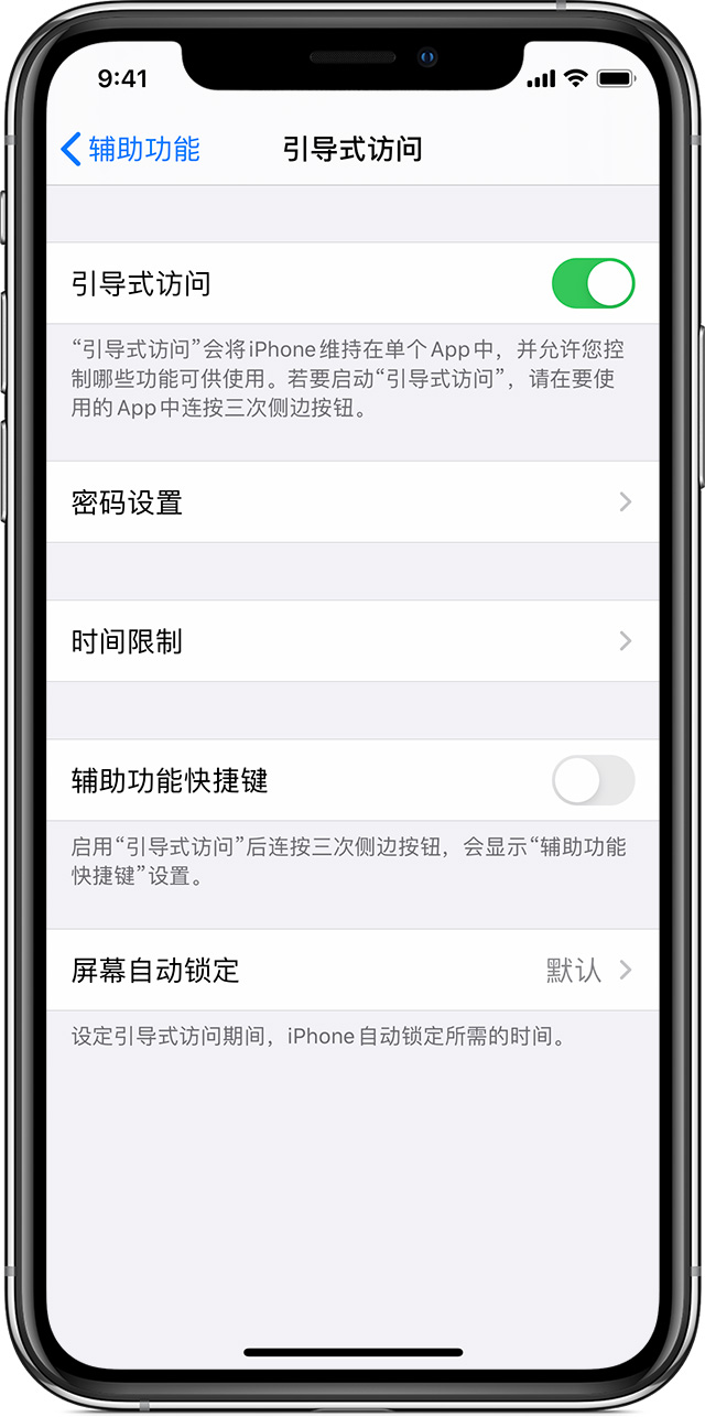 多伦苹果手机维修分享如何在 iPhone 上退出引导式访问 