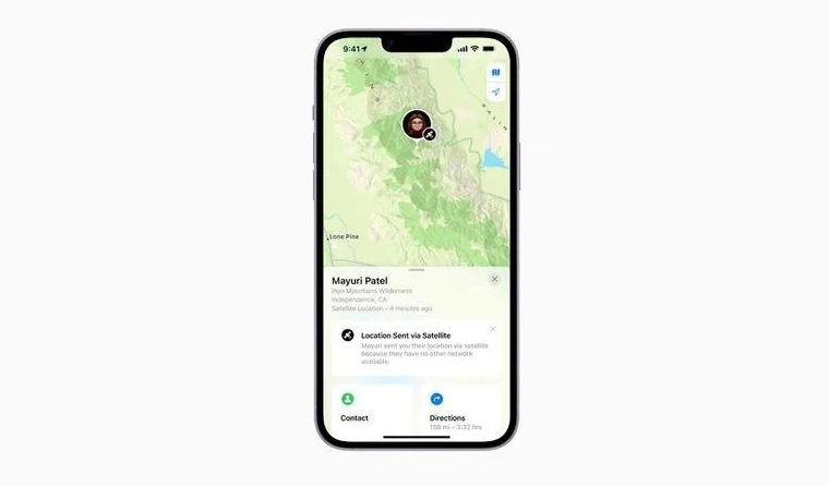 多伦苹果14维修分享iPhone14系列中 FindMy功能通过卫星分享位置方法教程 